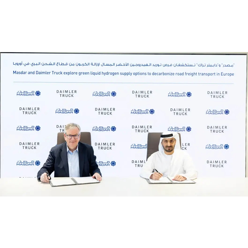 Daimler Yük maşınları, Masdar ilə ortaq olaraq, Avropaya yaşıl maye hidrogen ixrac etməyi planlaşdırır